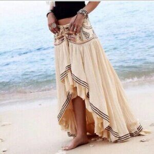 Free People Rises In the East High Low Maxi Skirt **VERY RARE**